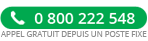 numero vert : 0 800 222 548