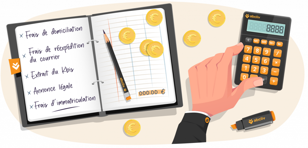 comptabilisation frais domiciliation creation entreprise - article par ABC Liv