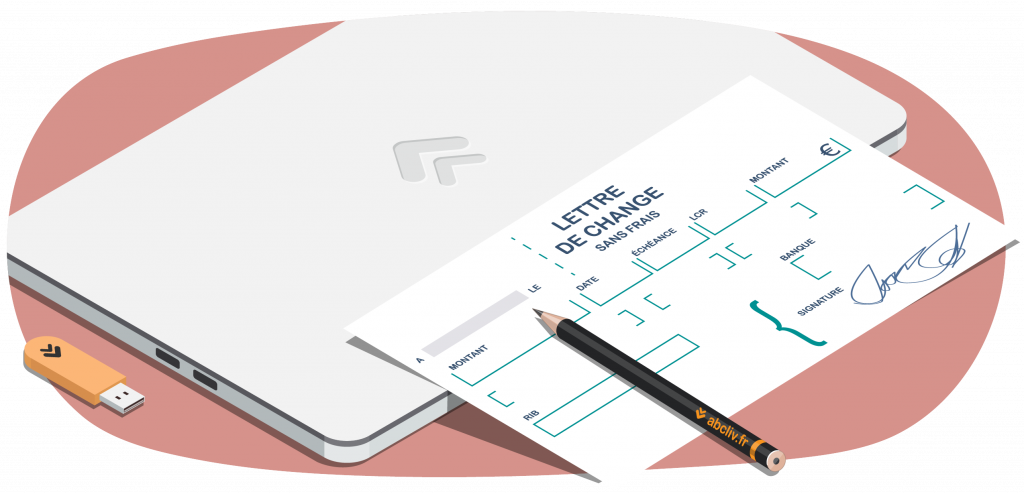 Image d'une lettre de change comme paiement d'effet de commerce