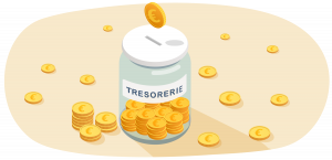 établir un plan de trésorerie, dessin représentant la trésorerie d'une entreprise