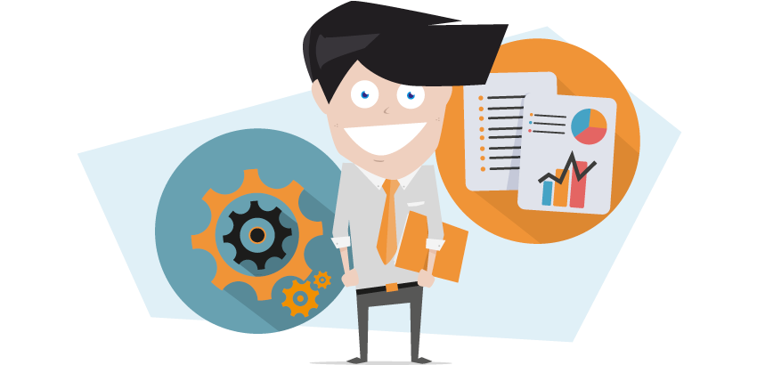 Personnage dessiné pour incarner un auto-entrepreneur