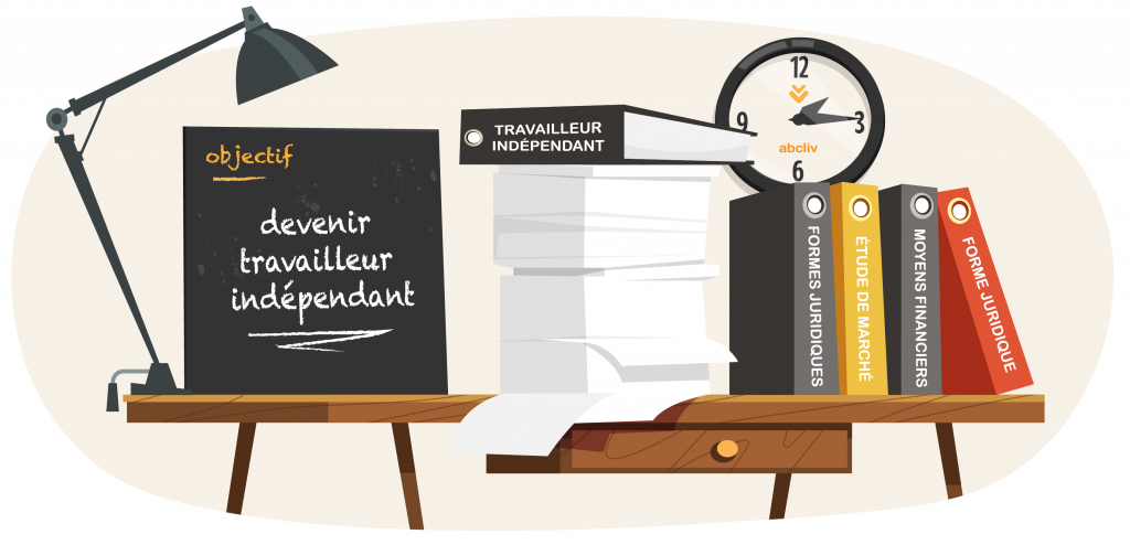 Illustration travailleur indépendant